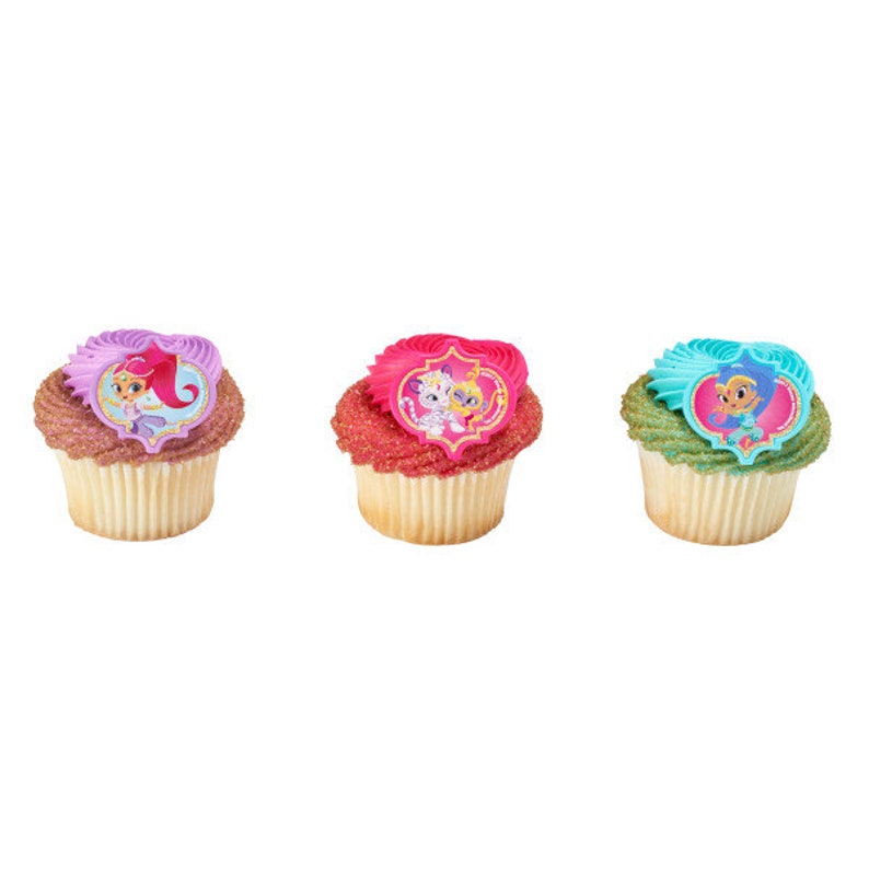 12 SHIMMER AND SHINE Cupcake Rings Make a Wish Cake Toppers | Etsy