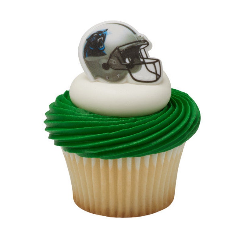 12 CAROLINA PANTHERS Cupcake Rings NFL Cake Toppers for | Etsy