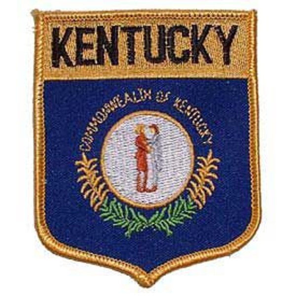 KENTUCKY State Shield Embroidered Patch Applique - USA United States of America Patch Craft Supply