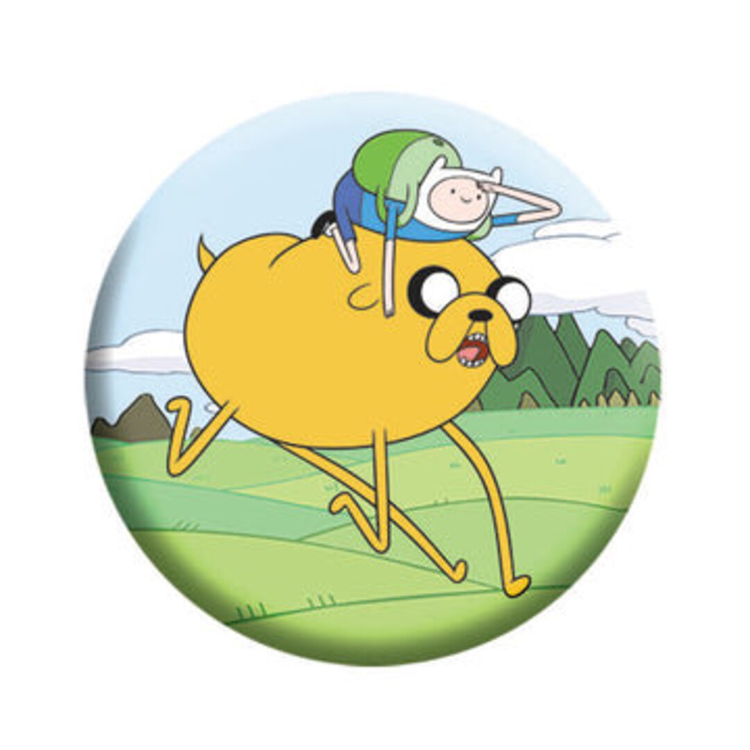 ADVENTURE TIME Finn & Jake Adventuring Pinback Button Badge Cartoon ...