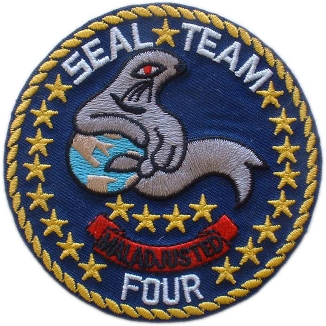 U.S. NAVY Seal Team 4 Embroidered Patch Applique USN Seals Etsy