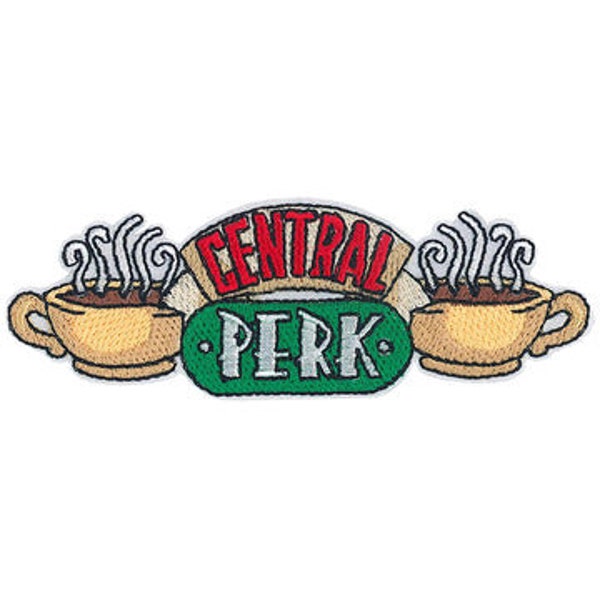 FRIENDS Central Perk Patch - 4.2x1.5 Inch - Classic TV Series Embroidered Patch Applique Craft Supply