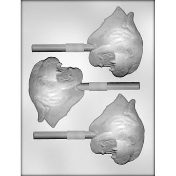 PANTHER OR COUGAR Sucker Chocolate Candy Mold -- Africa Animal Safari Puma Jaguar Lolly Lollipop Craft Supply