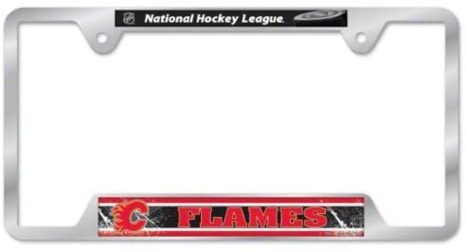 CALGARY FLAMES Metal Chrome License Plate Frame NHL Calgary Etsy