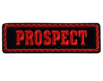 PROSPECT Patch - MC Club Officer Biker Motorcycle Embroidered Patch Appliqué Craft Supply