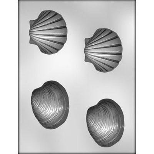 SEA SHELL Large Assortment Chocolate Candy Mold -- Ocean Seashell Aquatic Craft Supply