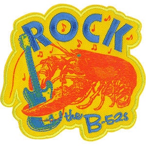 The B-52's Rock Lobster Patch - 3.5x3.6 Inch - Embroidered Rock Band Patch Applique Craft Supply