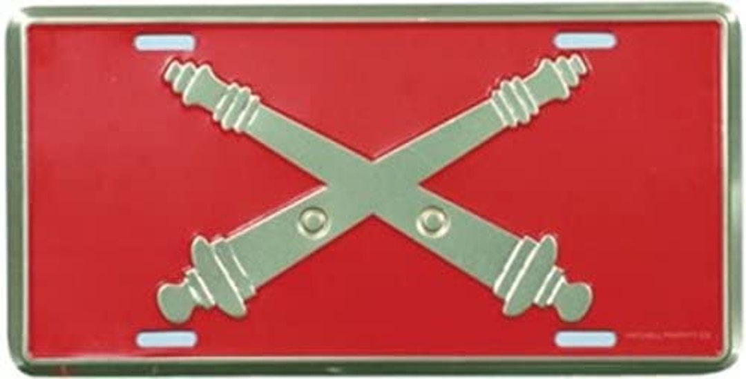 U.S. ARMY Field Artillery Metal License Plate Military Vet Veteran
