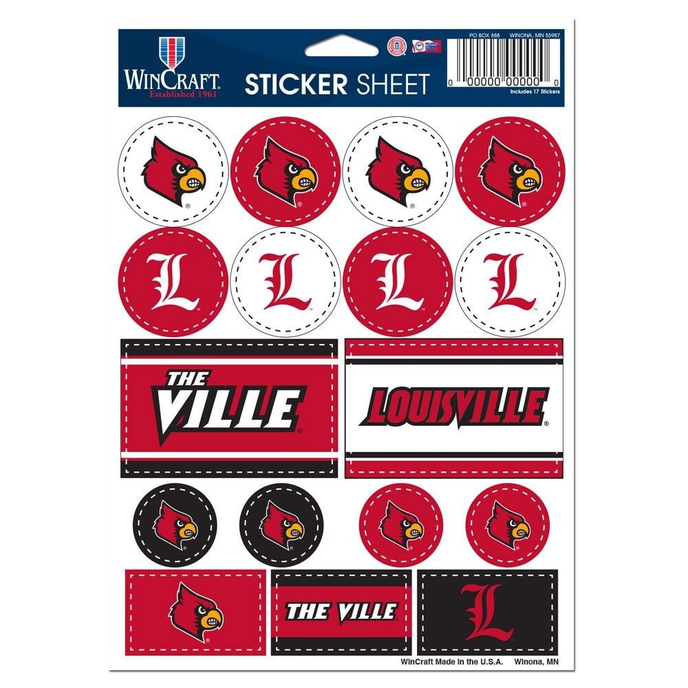 University of Louisville Sticker Cardinals U of L Cards Stickers Vinyl Decals Laptop Water Bottle Car Scrapbook T1 (Type 1-1)