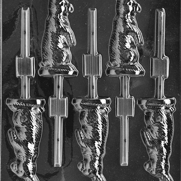 SITTING BUNNY LOLLY Sucker Chocolate Candy Mold - Easter Egg Basket Sitting Bunnies Craft Supply