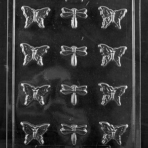 BUTTERFLY AND DRAGONFLY Bite Size Chocolate Candy Mold Craft Supply