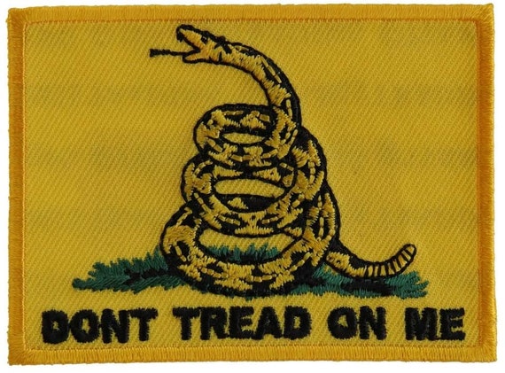 DON'T TREAD ON Me Gadsden Flag Snake Yellow Embroidered Patch Craft Supply