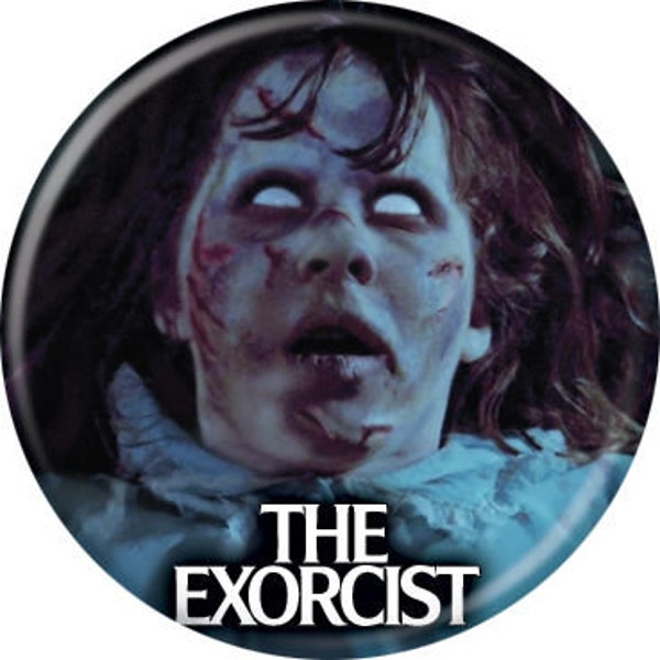 THE EXORCIST Pinback Button Badge - Regan White Eyes - Classic Horror Movie! - Round 1.25" Button Craft Supply