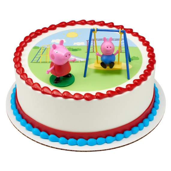 PEPPA PIG Cake Topper Swing Set Birthday Party George Cake