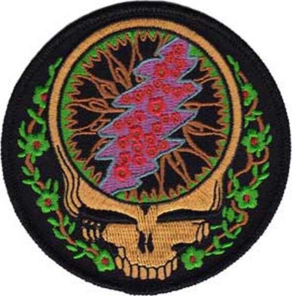 Grateful Dead Die-Cut Steal Your Face Patch Skull Band Logo Iron On Applique 