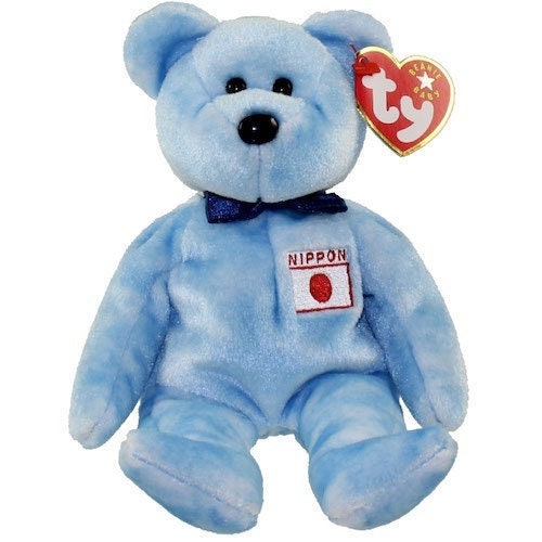 NIPPONIA the Bear Japanese Exclusive Ty Beanie Baby Beanbag Plush