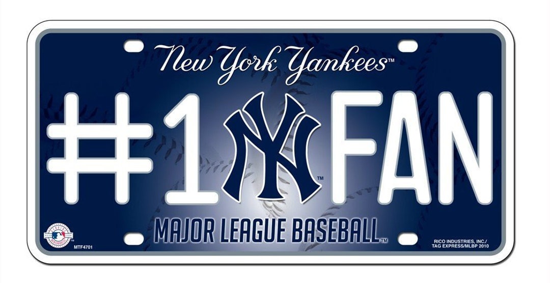 NEW YORK YANKEES Fan Metal License Plate Sign Novelty Vanity Etsy