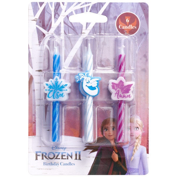 DISNEY FROZEN II Birthday Candles Cupcake Rings Elsa Anna Olaf Cake Toppers for Birthday Party Decoration 2 Craft Supply