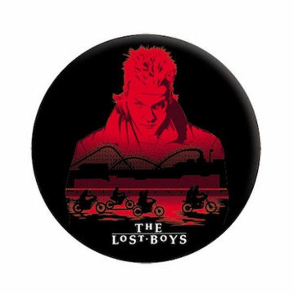 LOST BOYS Movie Poster Pinback Button Badge - Kiefer Sutherland Horror Vampire Movie Classic - Round 1.25" Button Craft Supply