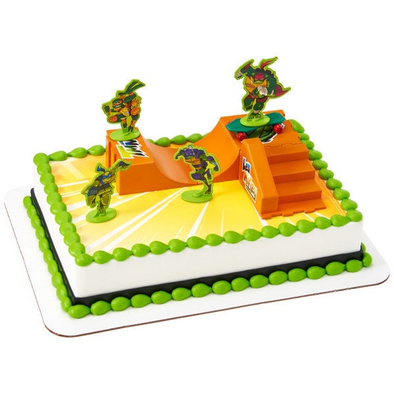 Teenage Mutant Ninja Turtles Cake Topper TMNT Rise Up Birthday