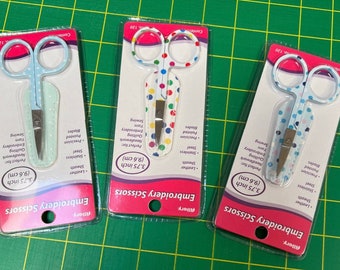 Colorful Polka Dot Embroidery Scissors 3.75 inch long
