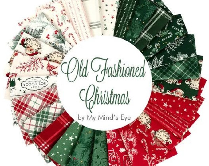 Old Fashioned Christmas Fat Quarter Bundle by My Minds Eye for Riley ...