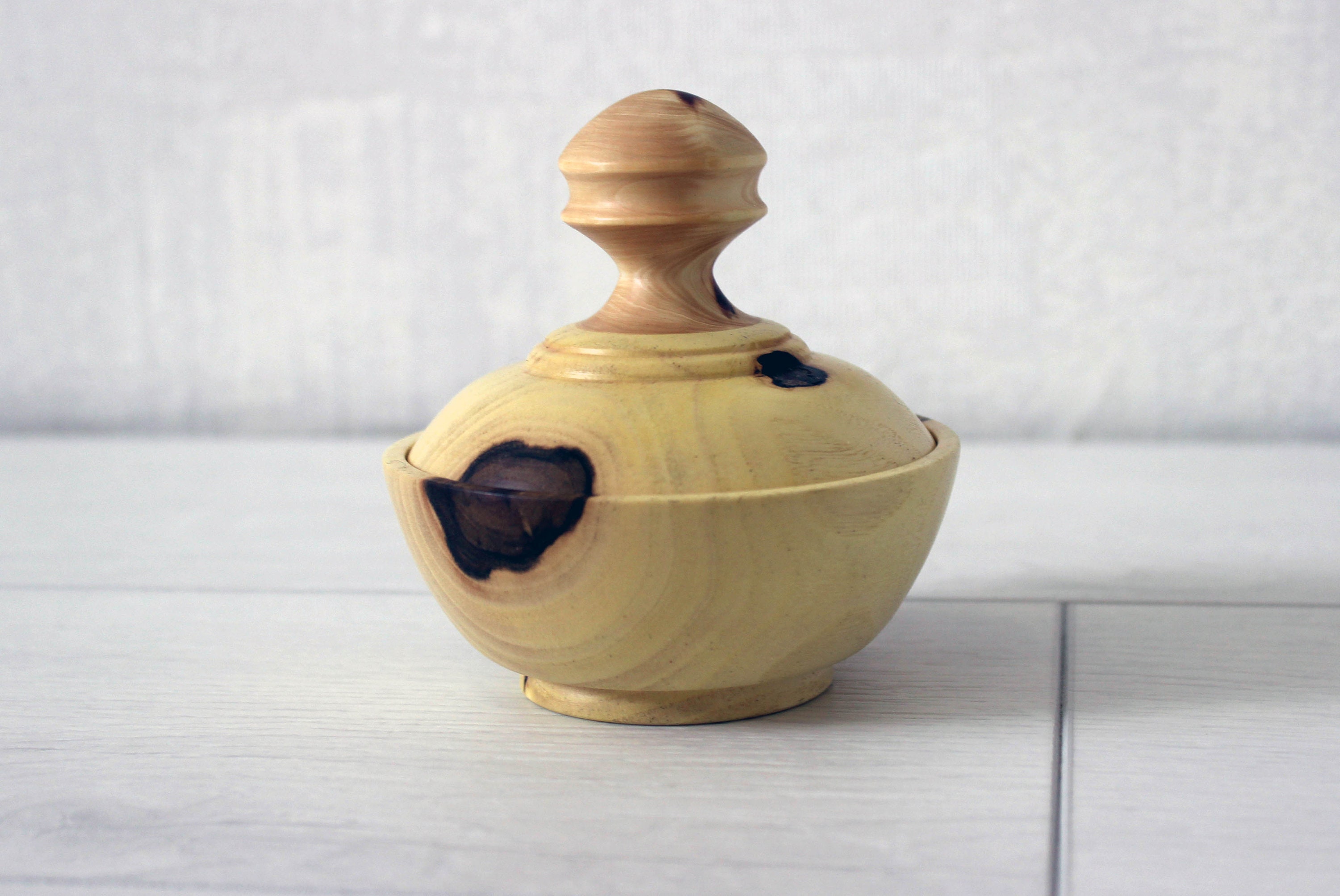 Handcrafted Wooden Bowl With Lid Round Wood With Lid Round Wooden Bowl Wood, Round Wooden Bowl With Lid