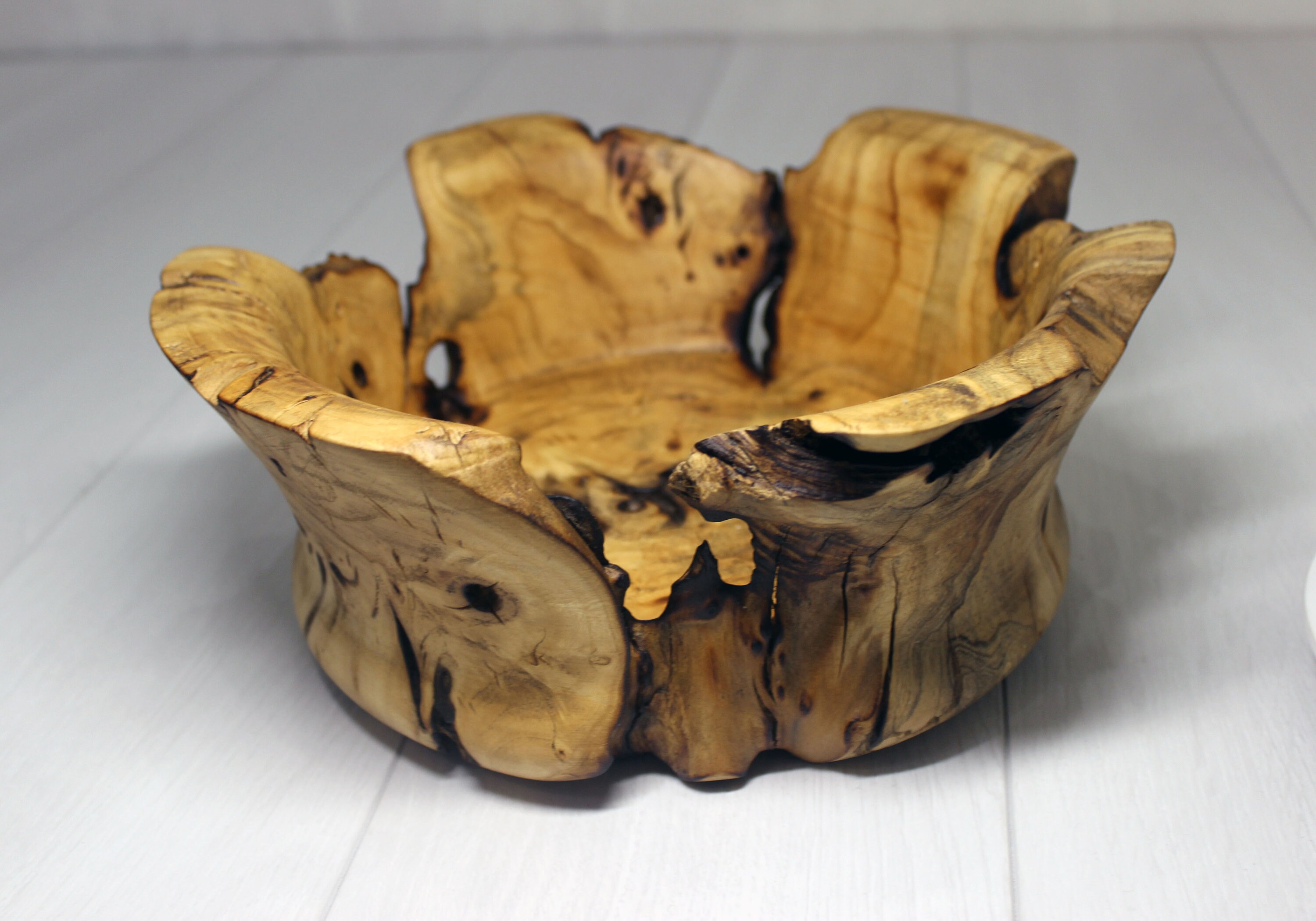 Rustic large wood bowl Etsy