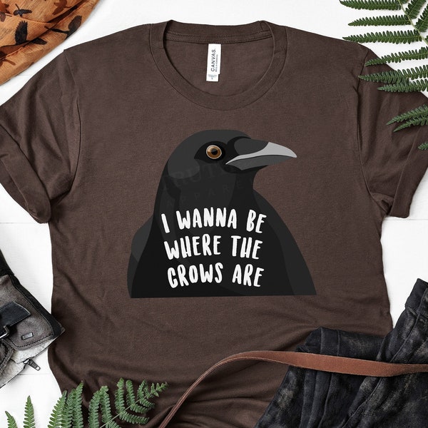 Crow Lover T-Shirt, Corvid Tee, Unisex Shirts, Gifts for Bird Lovers, Cute Shirt, Crows and Ravens, Birdwatching Gift