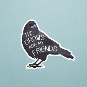 Crow Friend Sticker, Corvid Sticker, Laptop Stickers, Gifts for Bird Lovers, Cute Stickers, Crows and Ravens, Birdwatching Gift