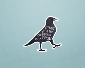 Crow Friend Sticker, Corvid Sticker, Laptop Stickers, Gifts for Bird Lovers, Cute Stickers, Crows and Ravens, Birdwatching Gift