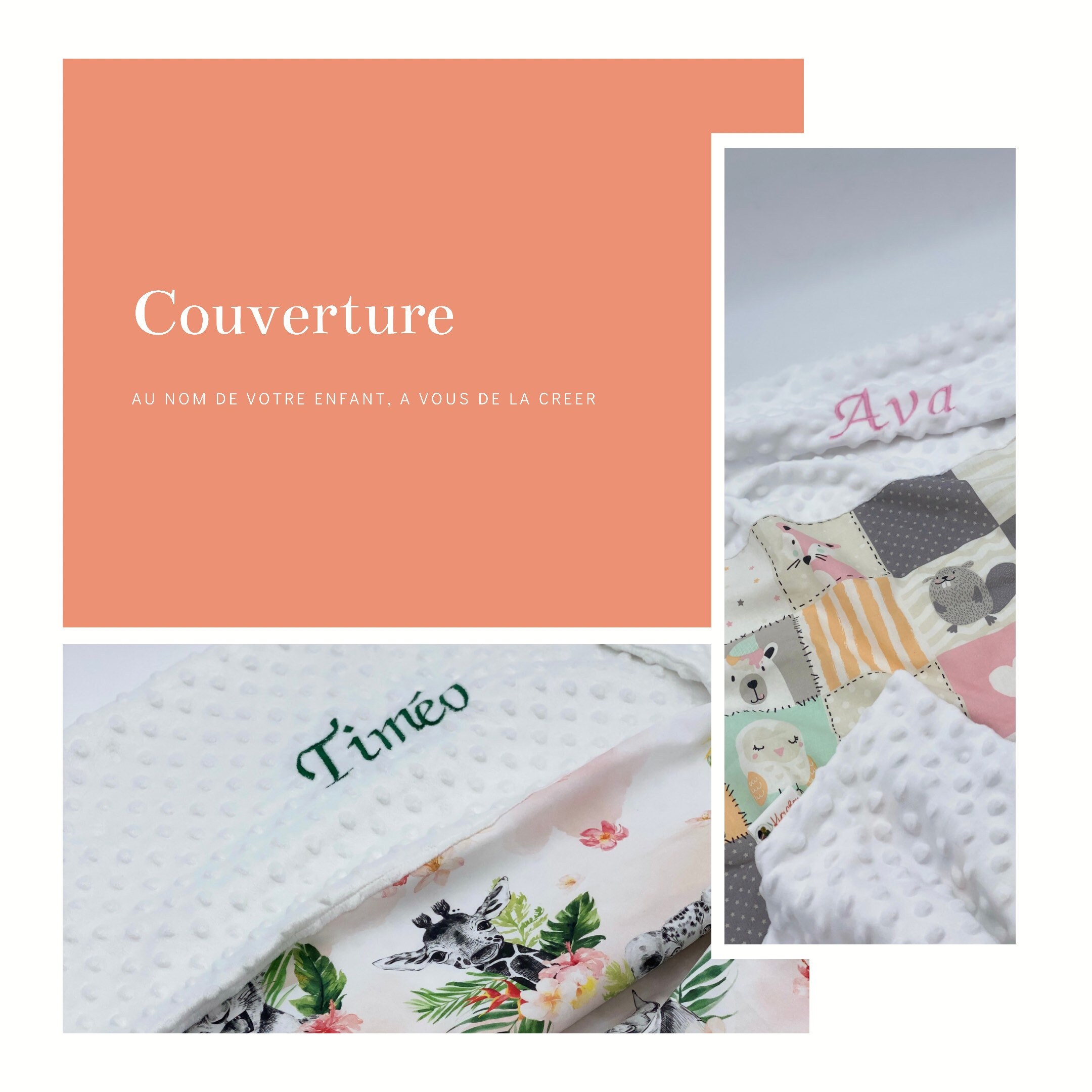 Couverture Bébé, Cadeau Naissance, Couverture Personnalisée