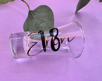 Personalised Shot Glass: Birthday Gift with Name