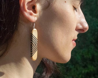 Geometric lines earings