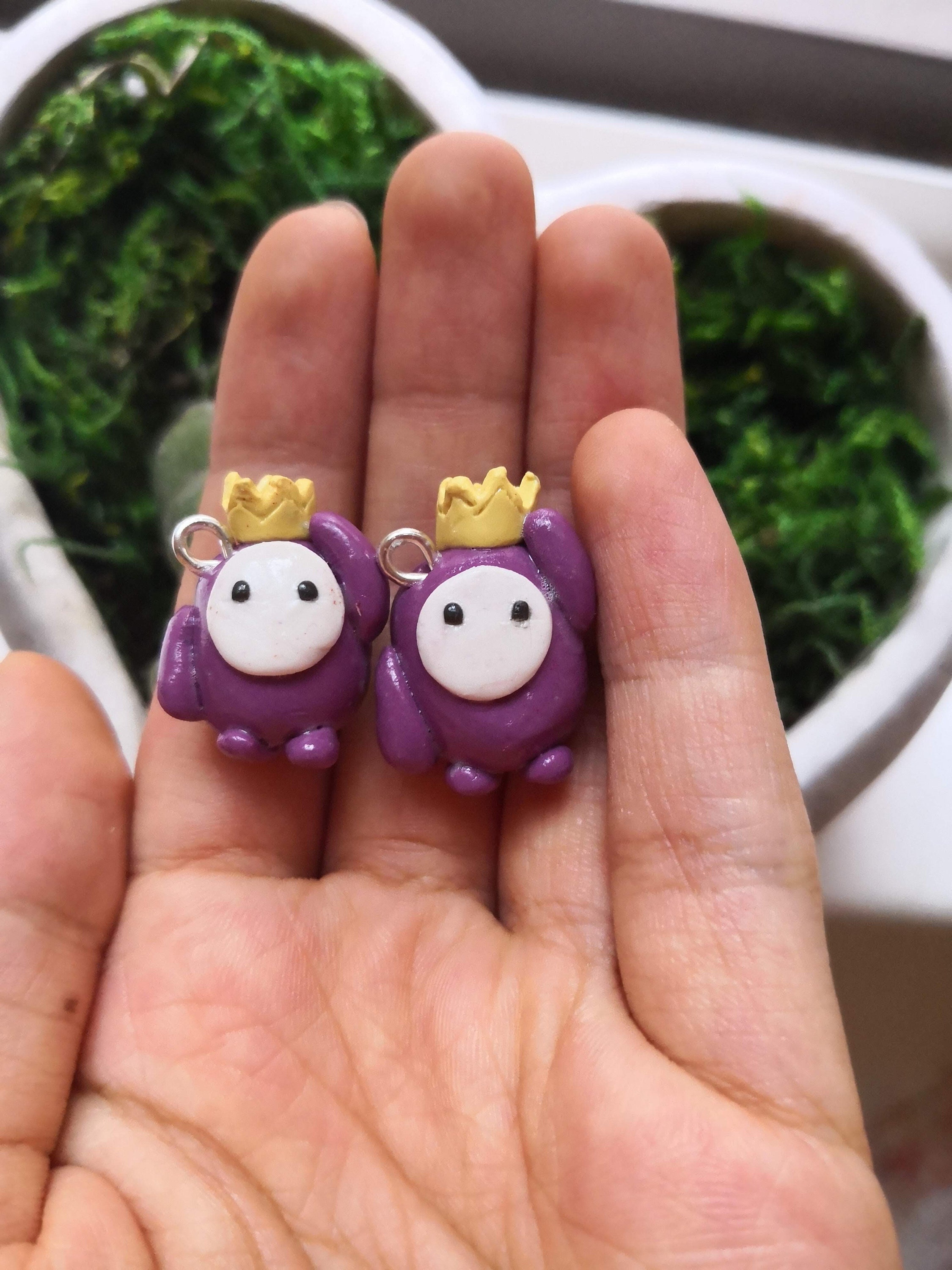 Purple Fall Guys Polymer Clay Figurine / Cute Video Game Etsy