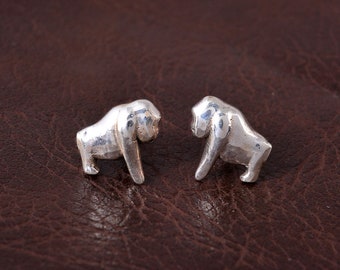 Rhino Lion Elephant Gorilla Giraffe Eagle Tiny Cute Rubber Animal Dangly Earrings |Safari| Tiger