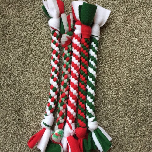 Christmas Fleece Tug Dog Toy Etsy