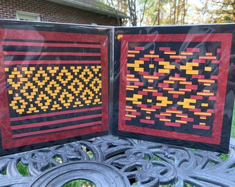 Arte intrecciata di carta dal design nativo