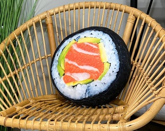 Sushi Pillow / Sushi Roll / Futomaki Pillow / Nigiri Pillow / Food pillow / Plushie pillow / Food gift / salmon pillow