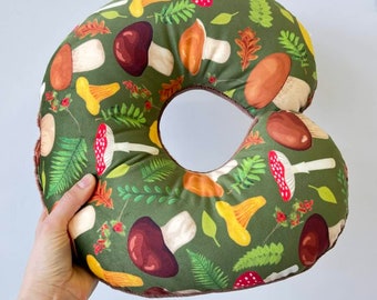 Mushrooms travel Neck pillow / forest pillow / car pillow / neck cushion / Reisekissen