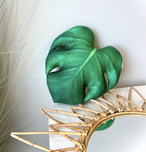 monstera pillow