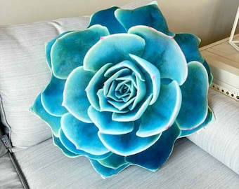 Succulent turquoise / Succulent Echeveria / Echeveria cushion / plant pillow / cactus pillow