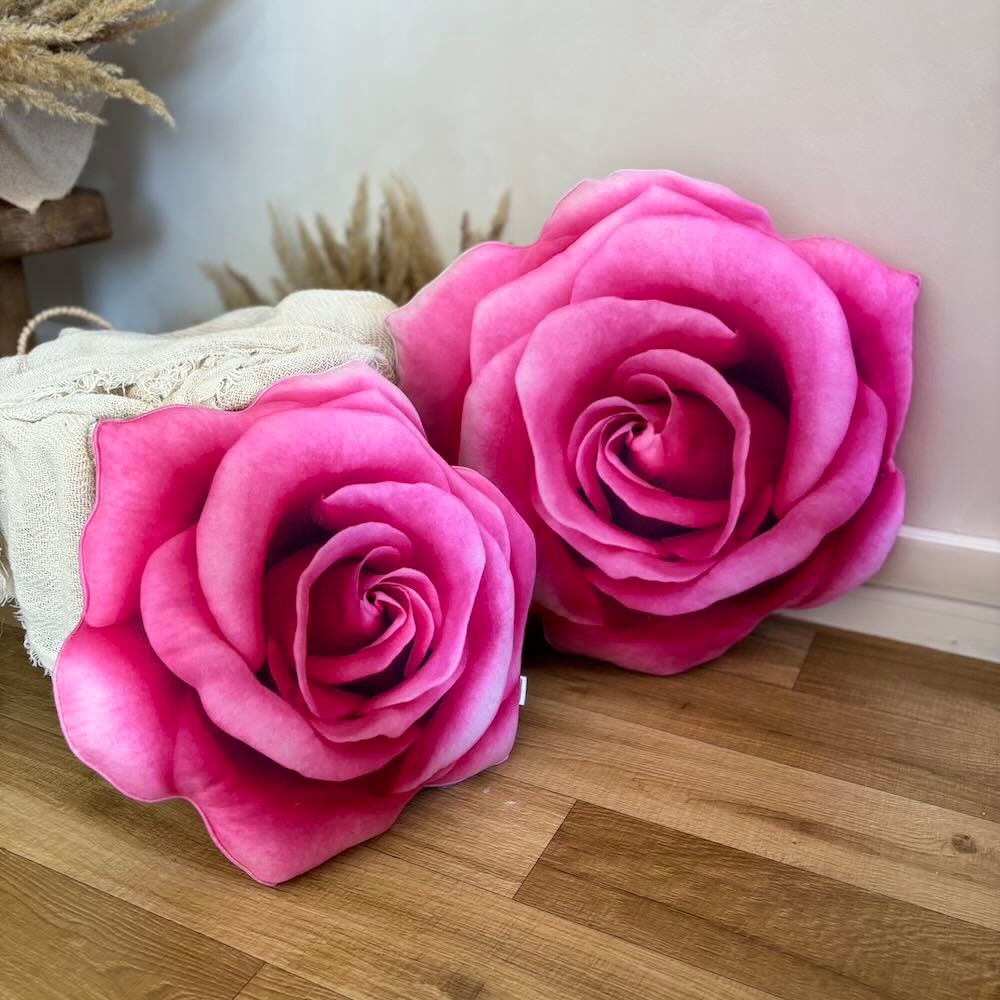 Pink Rose / Rose Flower Pillow / Pink Flower / Rose Cushion