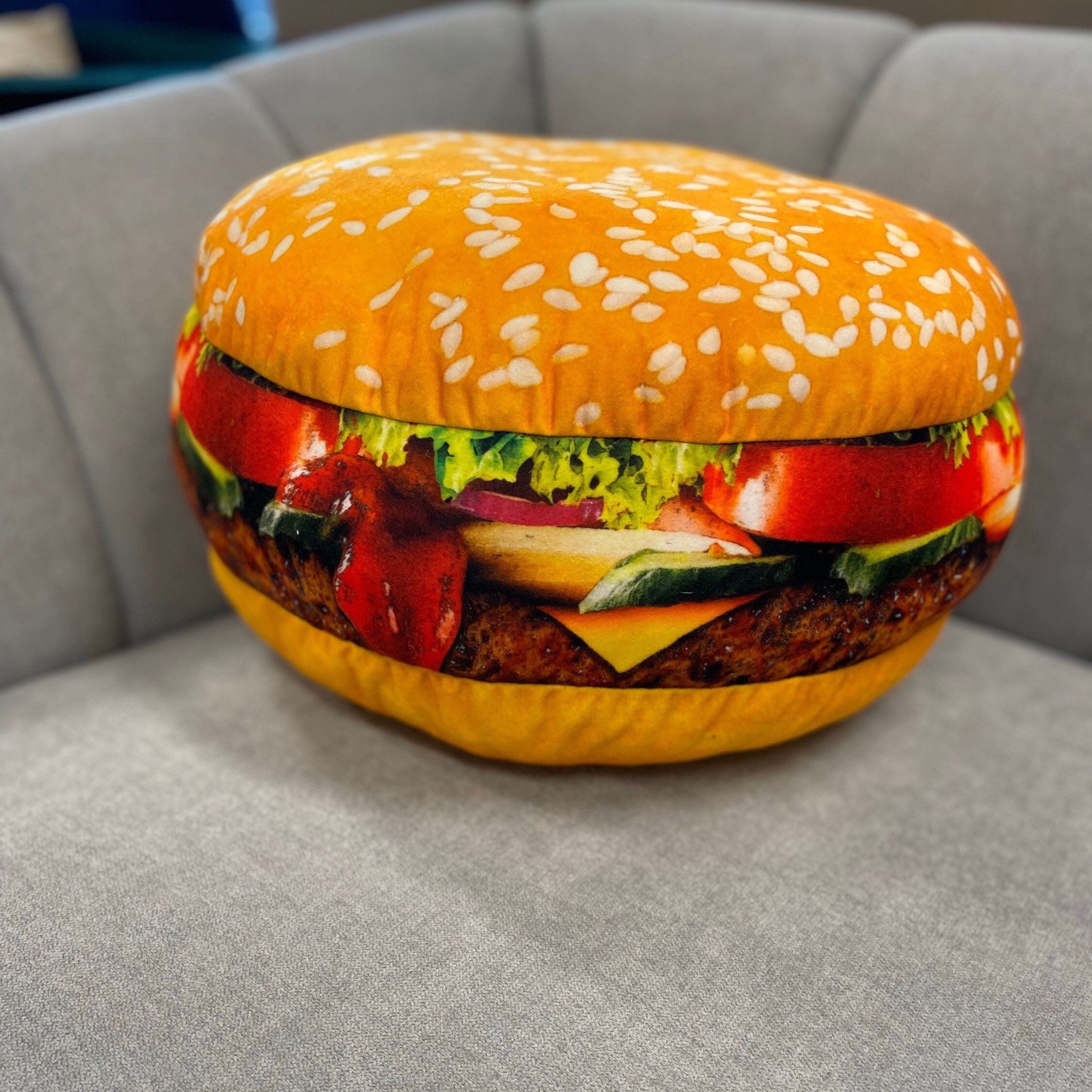 Hamburger Pillow, 3D Food Cushion, Funny Food Gift - Etsy Hong Kong