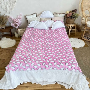 Pierogi throw blanket / pink pierogi blanket / dumplings gift / polish gift / polish pierogi / gyoza / polish dumplings