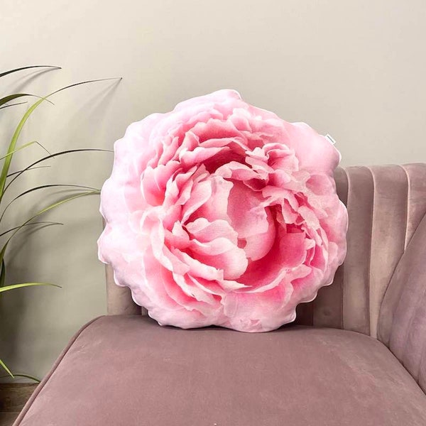 Pink Flower Pillow Etsy