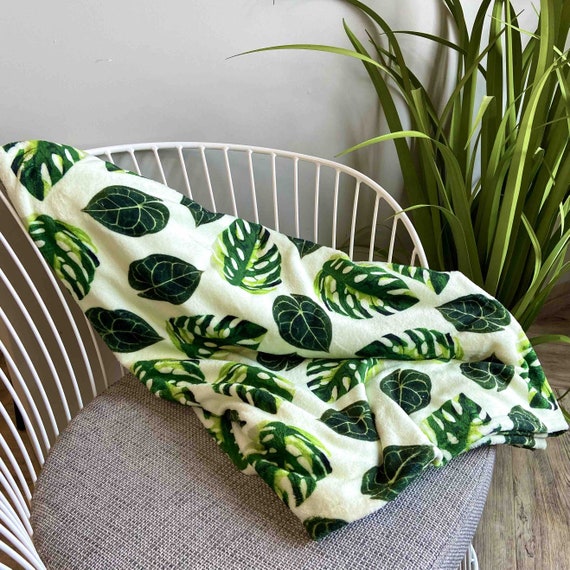 Monstera throw blanket deals