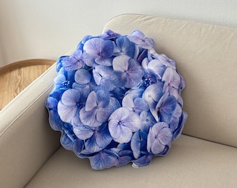 Hydrangea Flower Pillow: 3D Print, Farmhouse Decor, flower gift