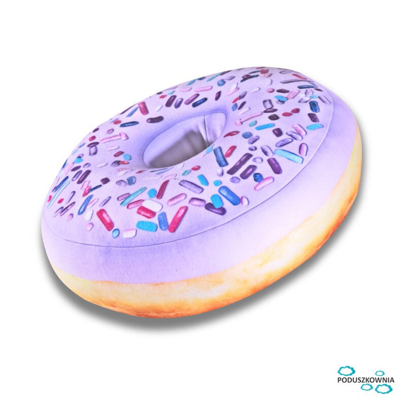 Donut Pillow / Giant Donut / purple Berry pastel donut / Big Etsy