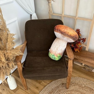 Mushroom pillow / Mushroom Throw Pillow / boletus / woodland decor / forest decor / decorative forest cushion